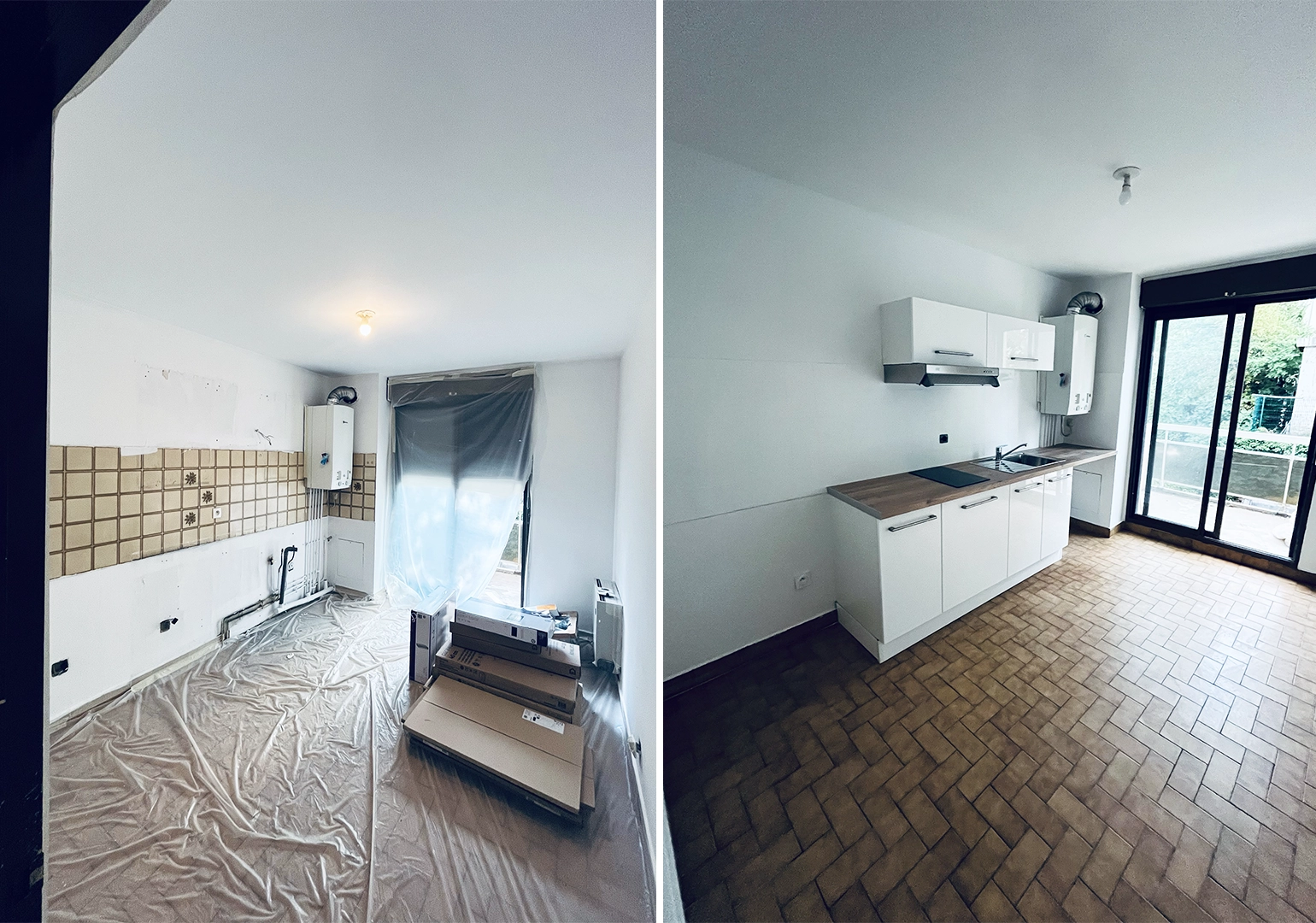 renovation cuisine peinture T3